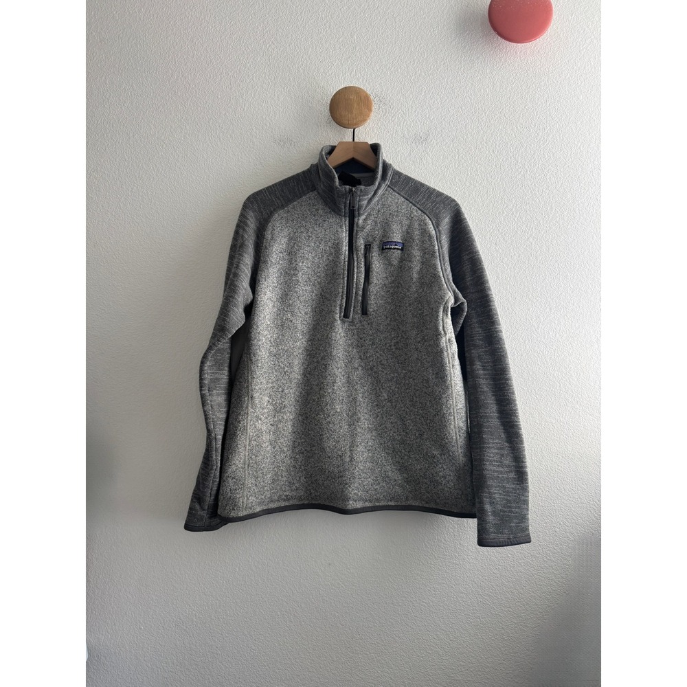 Patagonia Better Sweater 1/4 Zip Fleece Pullover Grey Heather Mens Large